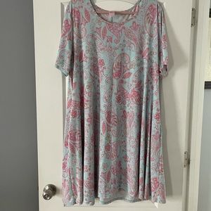 Paisley Plus Size T-Shirt Dress, 3X